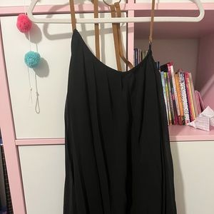 Black Spring Dress || Midi Swing Dress